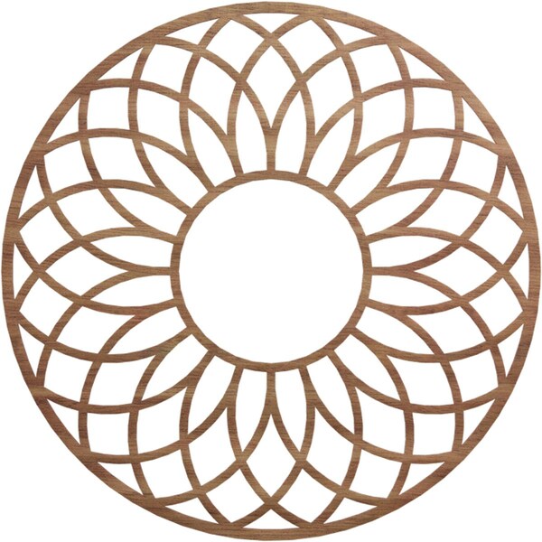Ekena Millwork Cannes Wood Fretwork Pierced Ceiling Medallion, Walnut, 40"OD x 13 5/8"ID x 1/4"T CMWP40X40X0250CNWA - main